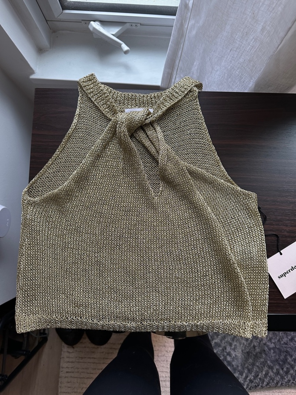 Superdown Marianna Halter Top in Gold